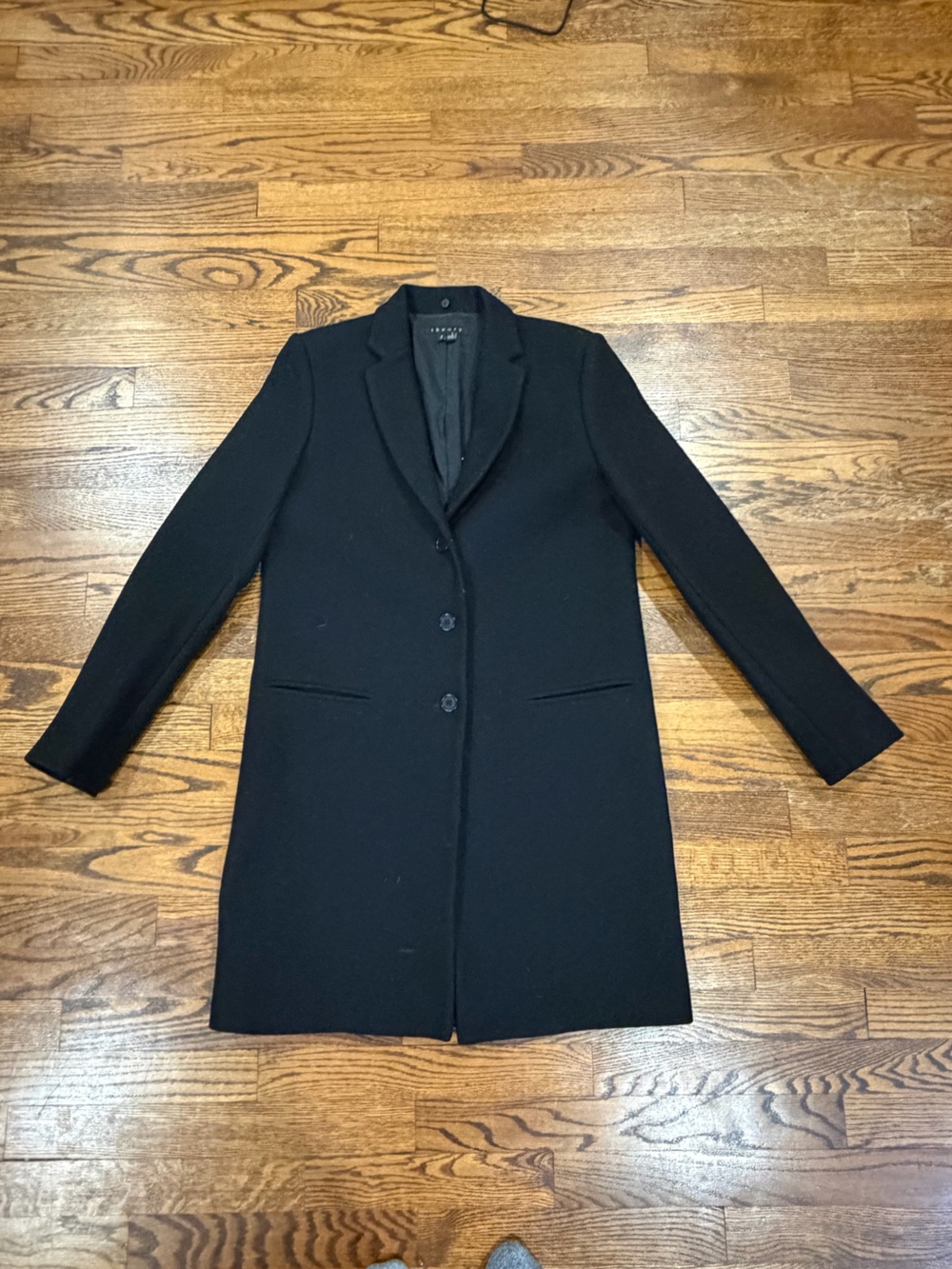 Theory Black Women's Tailored Single-Breasted Trench Coat